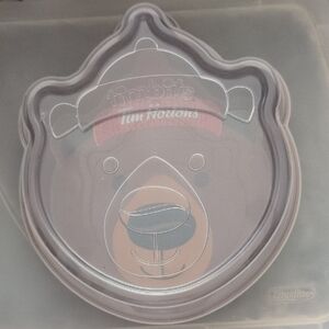 Tim Hortons LE Christmas 2025 Bear-Shaped Serving Tray - Brown with Clear Lid